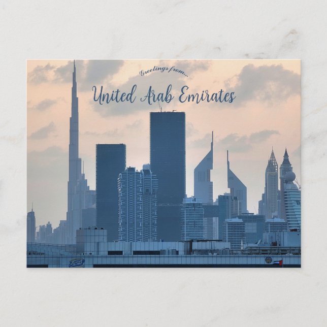 Dubei Emiratos Árabes Unidos Postal (Anverso)