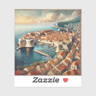 Dubrovnik Croacia Pegatina de vinilo de 3 pulgadas