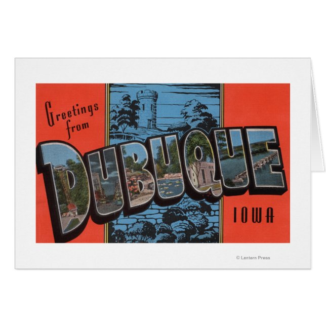 Dubuque, IowaLarge Letter Scenes Dubuque, IA (Anverso (Horizontal))
