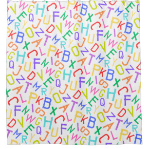 Ducha Alfabeto arco iris Letters Kids A-Z Cortina de duc