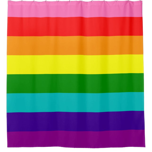 Ducha Bandera gay arcoiris LGBT Bandera gay Cortina de d (Anverso)