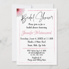 DUCHA BRIDAL CON UNA Invitación A FLORES