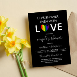 Ducha Con Amor Corazón Arcoíris LGBT Invitación de