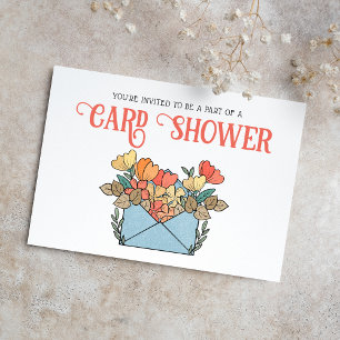 Ducha con tarjeta de flores de bonito por invitaci