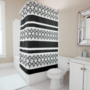 Ducha Cortina de ducha/Blanco y negro