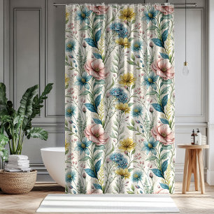 Ducha Cortina de flores suaves regalo para el día especi