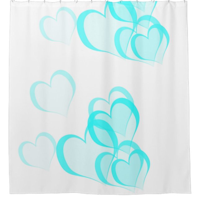 Ducha cortina de muchos corazones pequeños (Anverso)