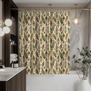 Ducha Cortina de Plumas y Flechas Decoración Espíritu Na
