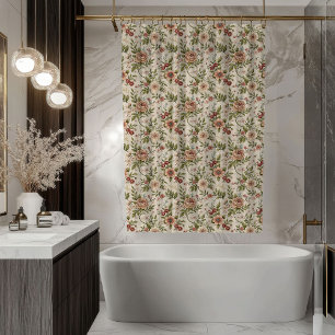 Ducha Cortina Floral Pastel Decoración de Baño Shabby Ch