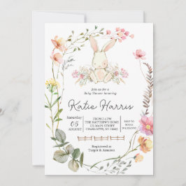 Ducha de bebé conejo Invitación