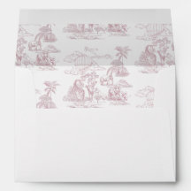 Ducha de bebé de animales safari Toile de Jouy