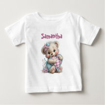 Ducha de bebé de osito de camiseta 