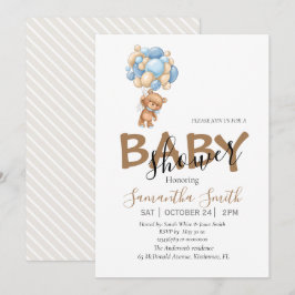 ducha de bebé Invitaciones a fiestas de Teddy