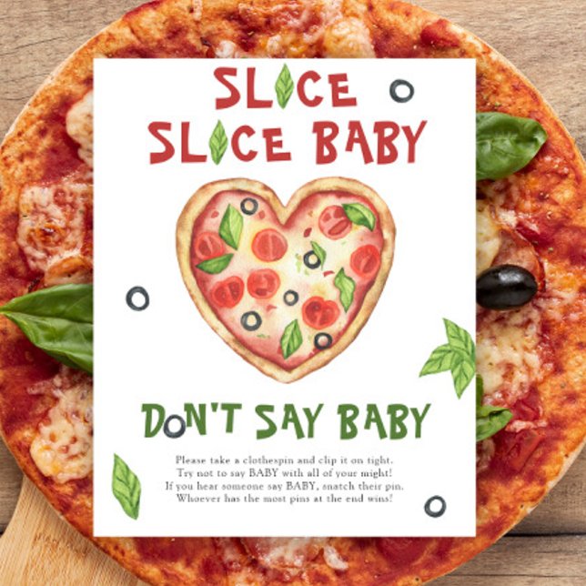 ducha de bebé temática de pizza corazón - Póster d (Subido por el creador)