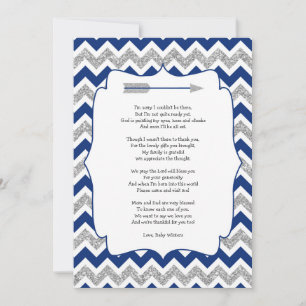 Ducha de bebé tribal gracias notas con poema