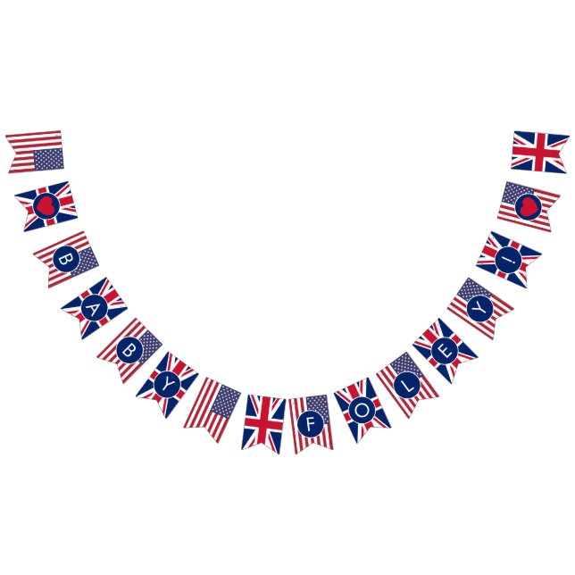 Ducha de bebé Union Jack y bandera de EE. UU. (Todo)
