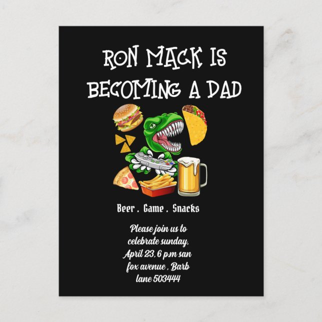 Ducha de beer Dadchelor fiesta Invitación (Anverso)