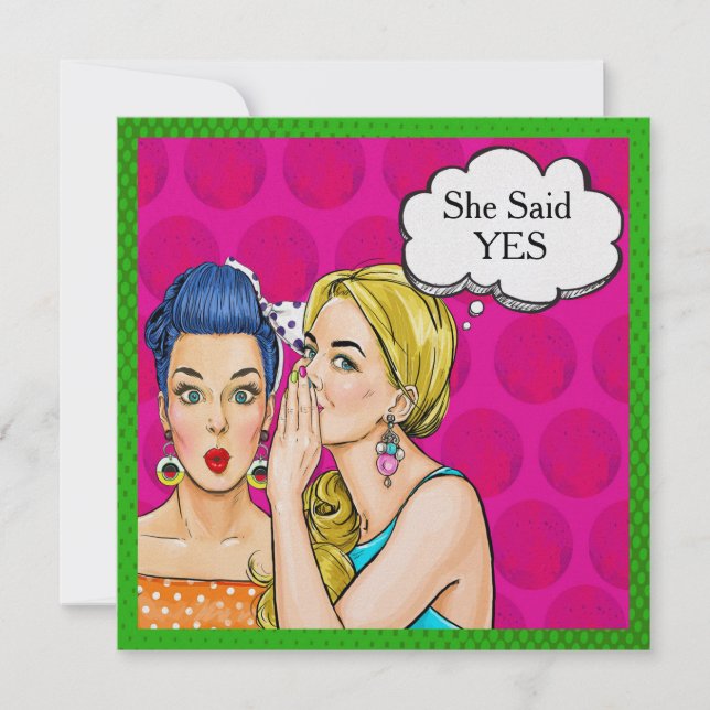Ducha de boda de arte pop / Invitación de cumpleañ (Anverso)