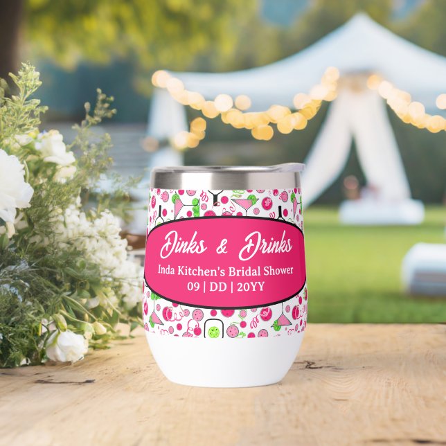 Ducha de Boda de Pickleball Rosa Cosmo Personaliza (Boda)