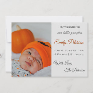 Ducha de invitación de bebé de Halloween calabaza 