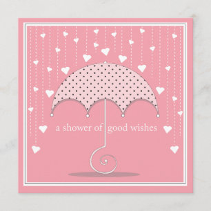 Ducha de la invitación de Baby Shower rosado de