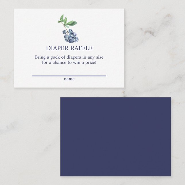 Ducha de la tarjeta de cierre de Raffle Blueberry  (Anverso / Reverso)