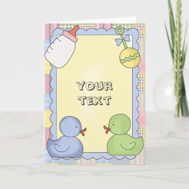 Ducha de las tarjetas del bebé, Congrats, gracias, (Anverso)