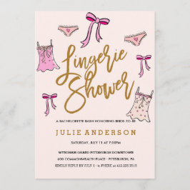 Ducha de lencería // Invitación de la FIESTA BACHE