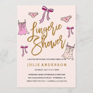 Ducha de lencería // Invitación de la FIESTA BACHE