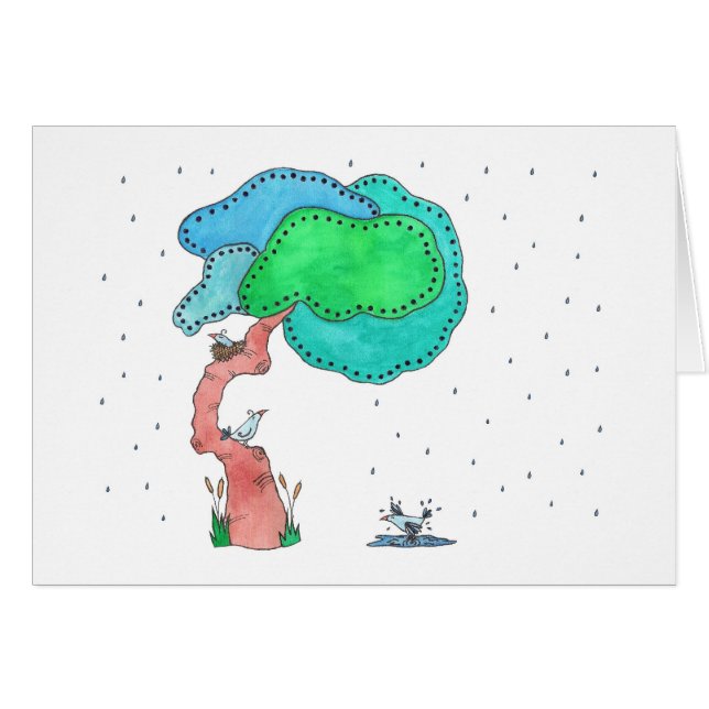 Ducha de lluvia, en blanco (Anverso (Horizontal))