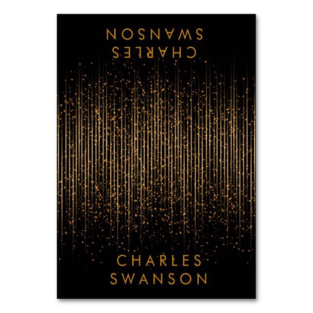 Ducha de luz dorada | Tarjetas de colocación (Anverso)