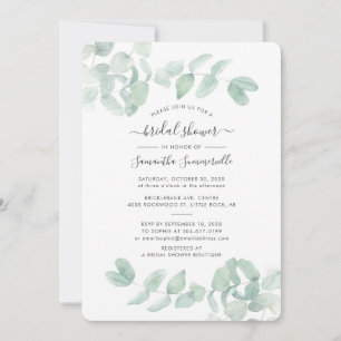 Ducha de Novia Botánica Floral Verde de Eucalipto