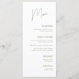 Ducha de novia con menú plano