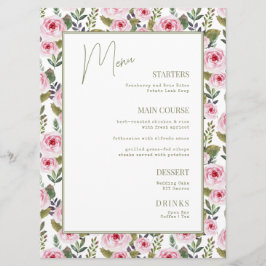 Ducha de novia con menú plano