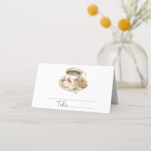 Ducha de novia con taza de café - tarjetas de plaz