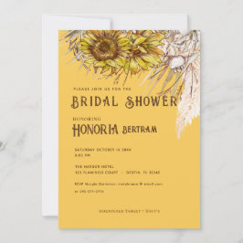 Ducha de novia de girasol de mostaza de especias r