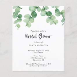 Ducha de novia de hoja de eucalipto verde verde sa