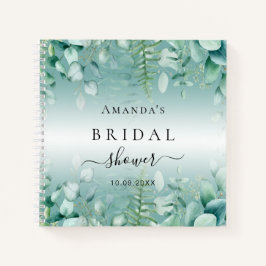 Ducha de novia de libro de invitado bosque de euca