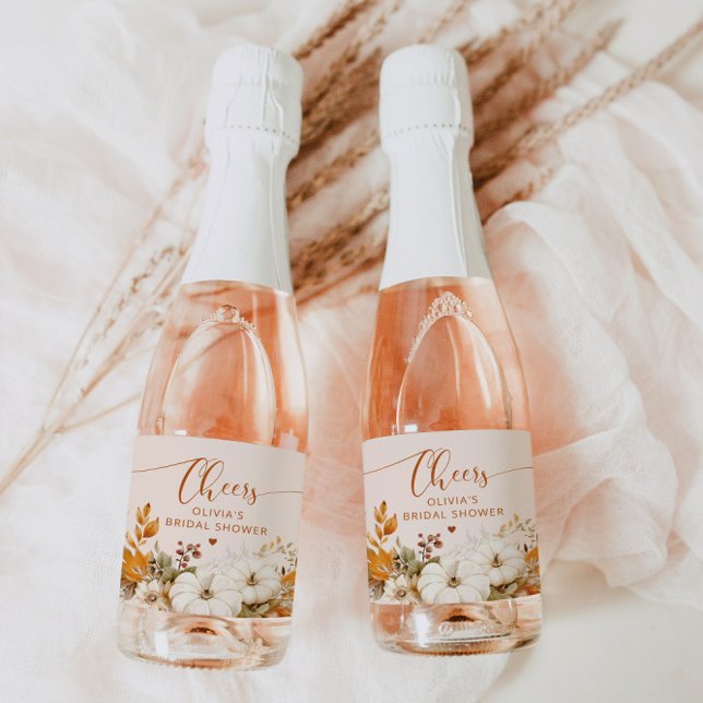 Ducha de novia de otoño rústico Etiqueta de vino e (Subido por el creador)