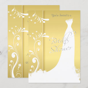 Ducha de novia en una bella invitación amarilla