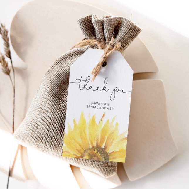 Ducha de novia girasol etiqueta de agradecimiento (Subido por el creador)