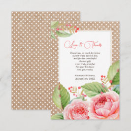 Ducha de novia Gracias Tarjetas planas Personaliza