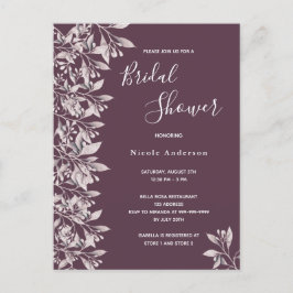 Ducha de novia Invitación botánica de escritura Ca