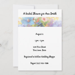 Ducha de novia, jardín, flor, invitación