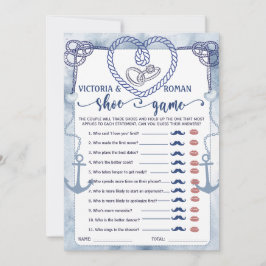 Ducha de novia juego de zapatos náuticos tarjeta d