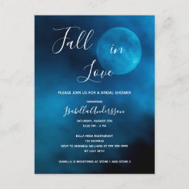 Ducha de novia luna azul caída en invitación de am