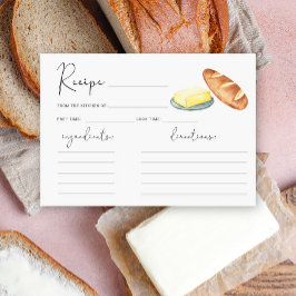 Ducha de Novia Mantequilla Juntos - Tarjeta de rec