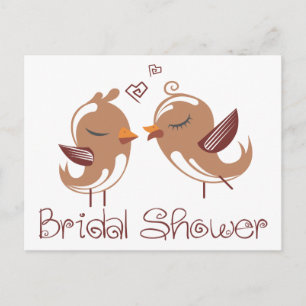 Ducha de Novia Marrón Palomas del Amor, Invitación