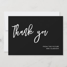 Ducha de novia negra contemporánea Tarjeta de agra