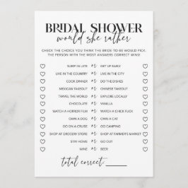 Ducha de novia negra y blanca preferiría